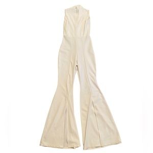 White Flare Bottom Jumpsuit